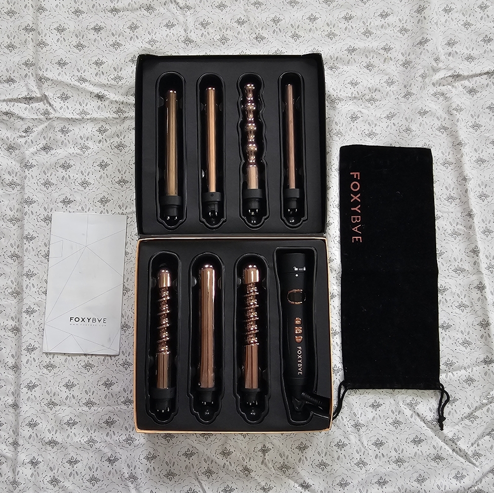 Foxybae LeSE7EN Titanium Hair Curling Wand Set